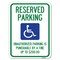 Signmission Reserved Parking Unauthorized Parking Is Punishable by A Fine Up to $200, A-1824-23003 A-1824-23003 - alternate 1
